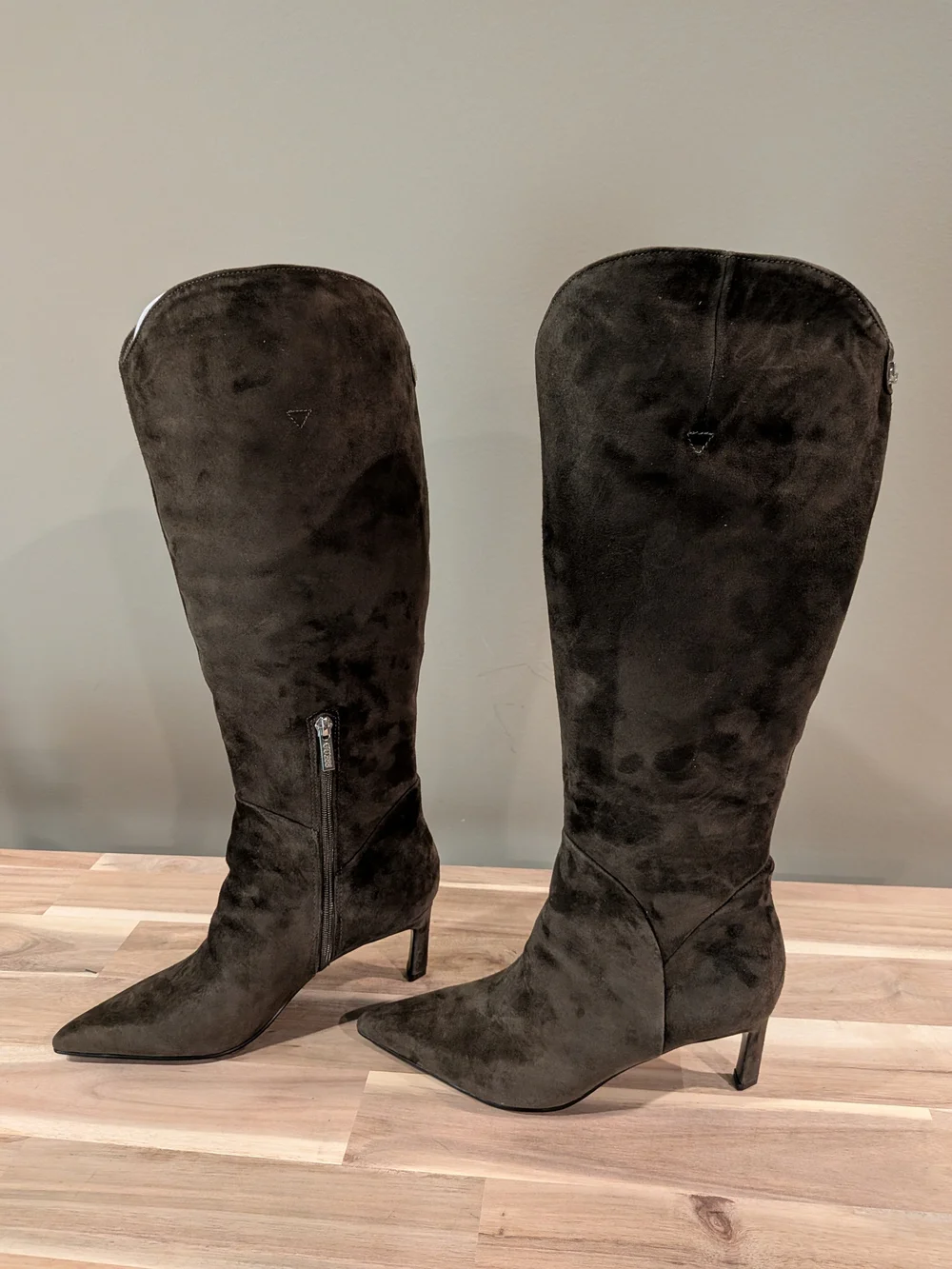 Guess Palisa Wide Calf Knee High Boot Olive Green Women's 7.5 NWOT
